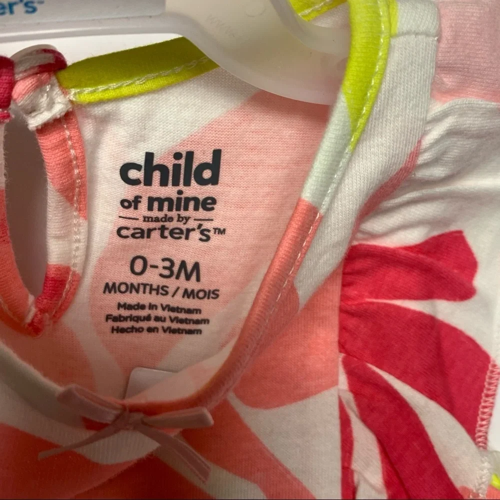 Carter's Child of Mine Baby Girl's Floral Romper One Piece NEW NWT